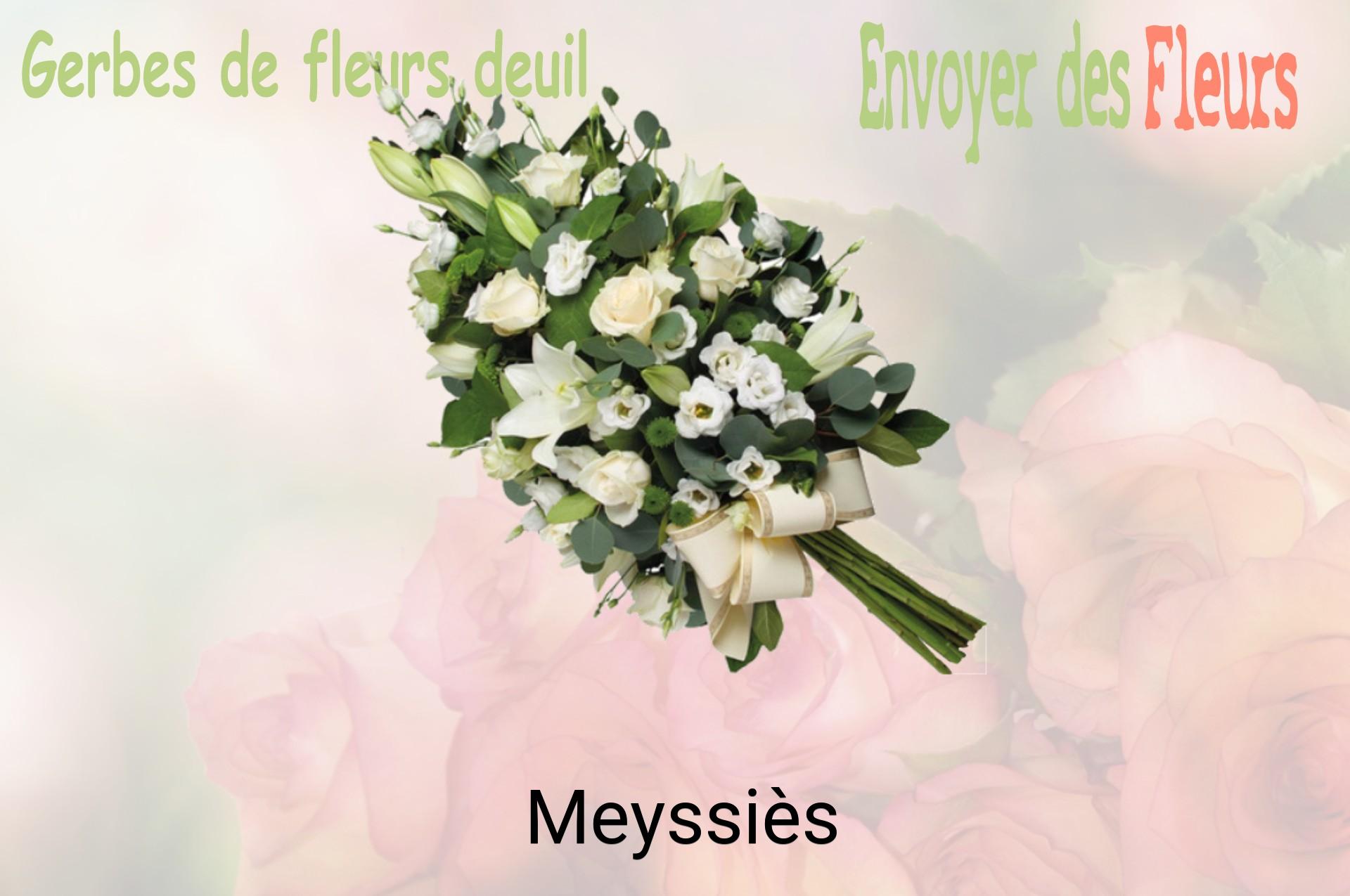 Gerbe de fleurs de deuil livrée à Meyssiès